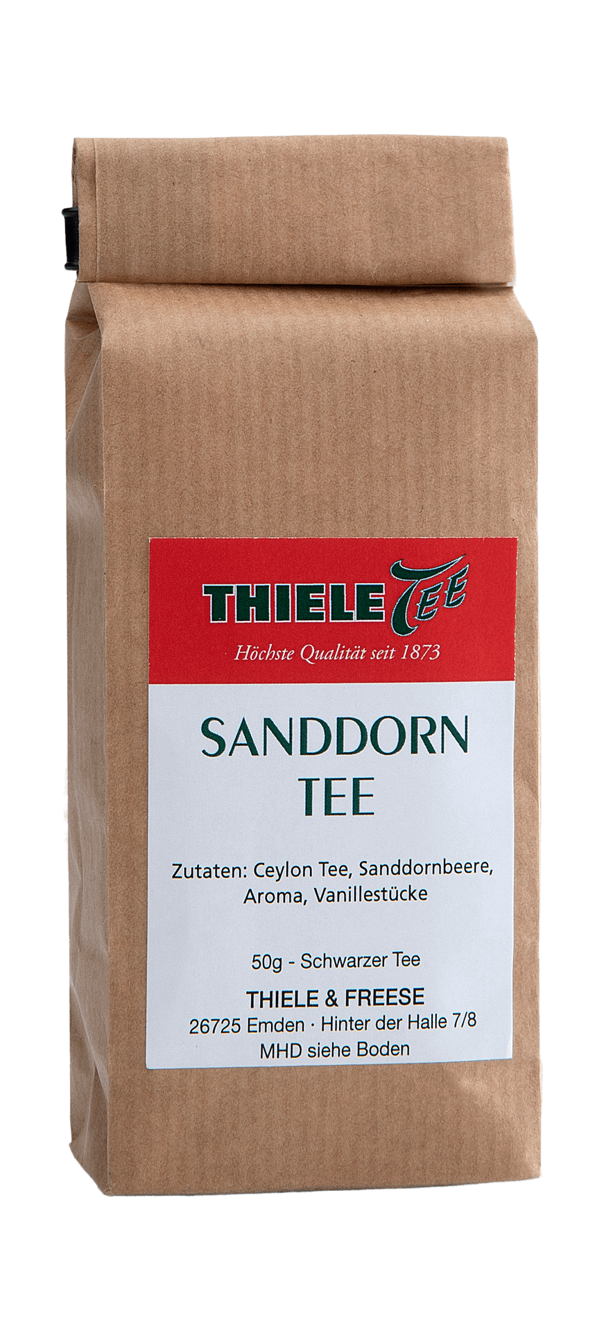 Schwarztee Sanddorn mit Vanille 50g