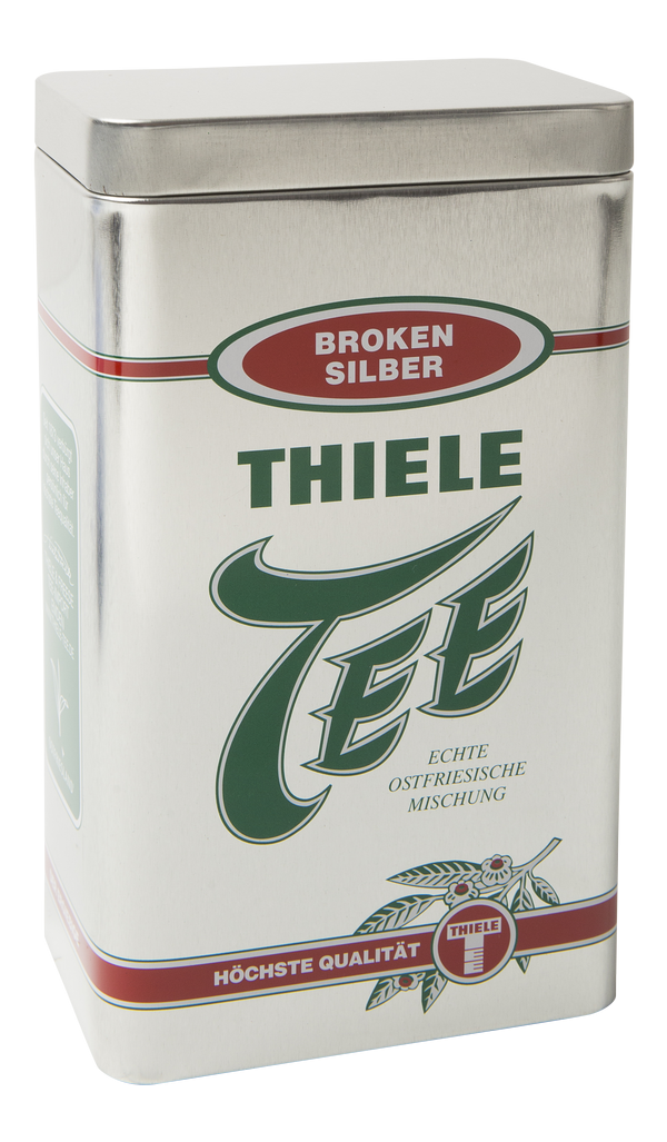 Teedose Broken Silber 500g gefüllt