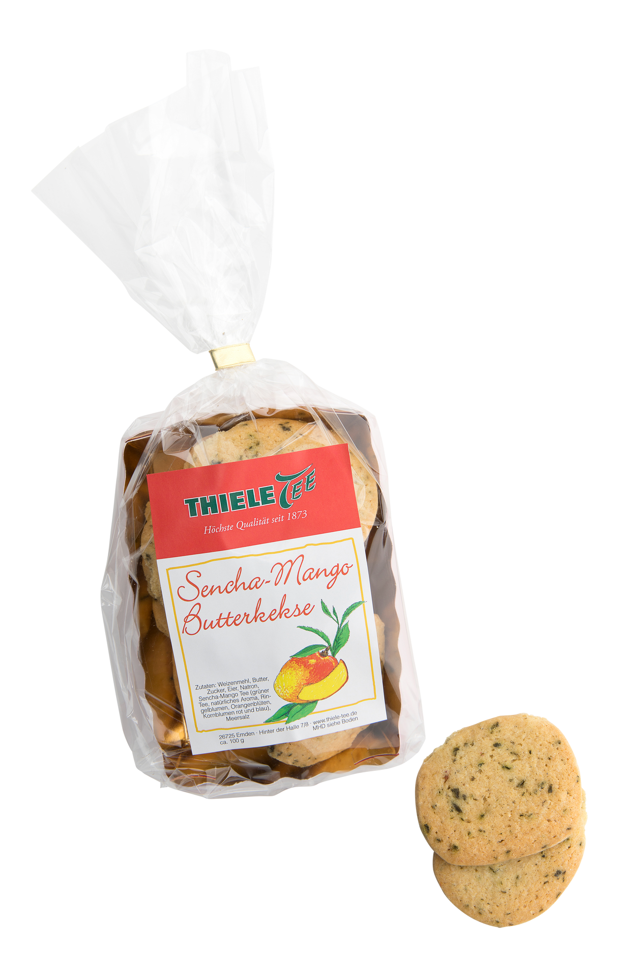 THIELE TEE Grüner Tee Sencha-Mango Kekse