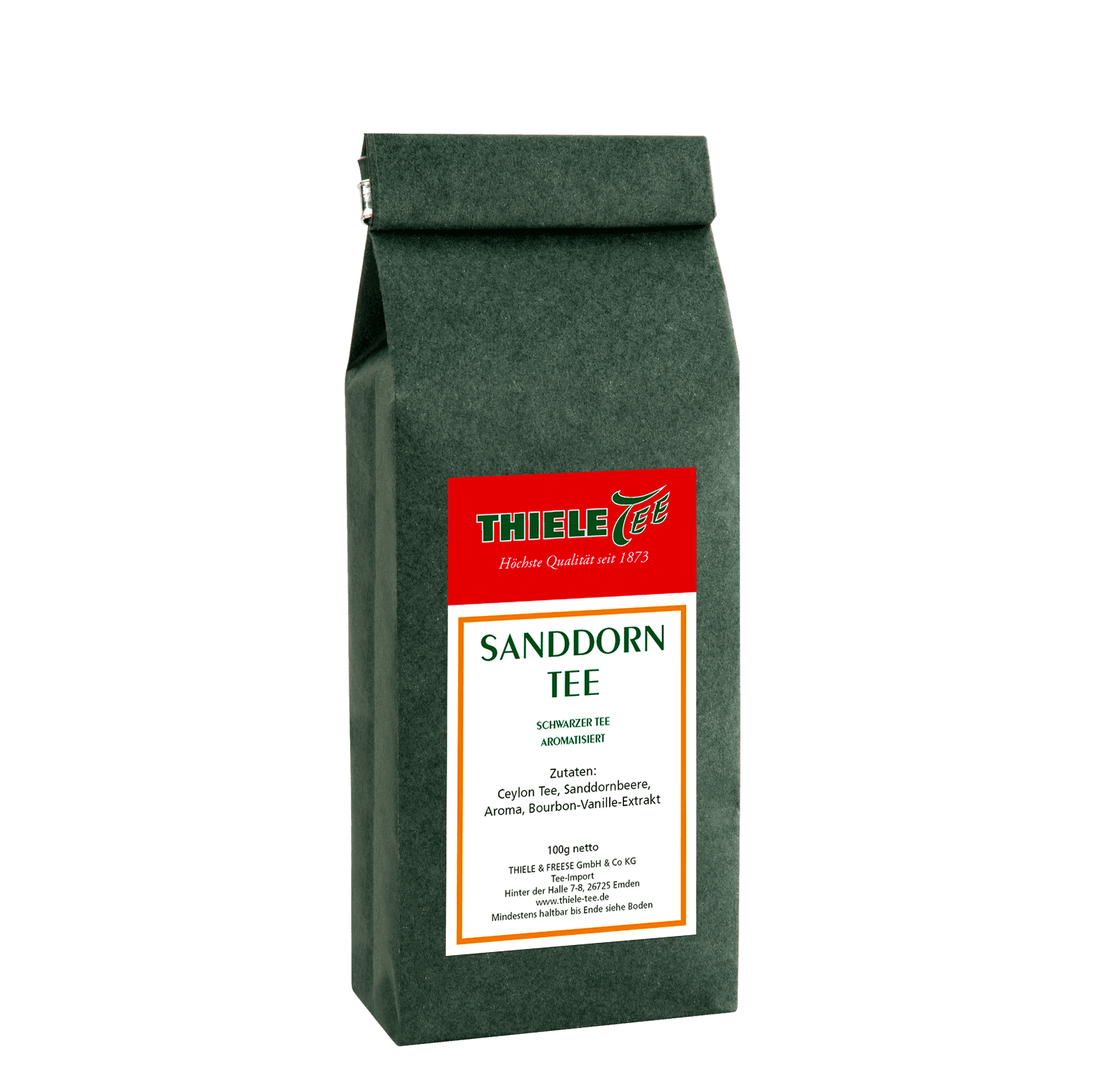 Schwarztee Sanddorn mit Vanille 100g