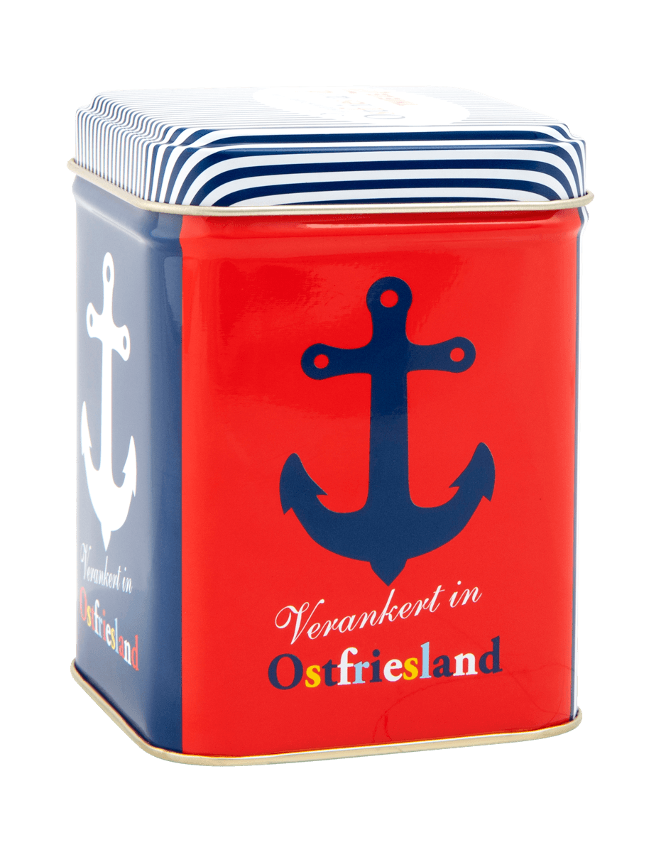 Teedose Verankert in Ostfriesland