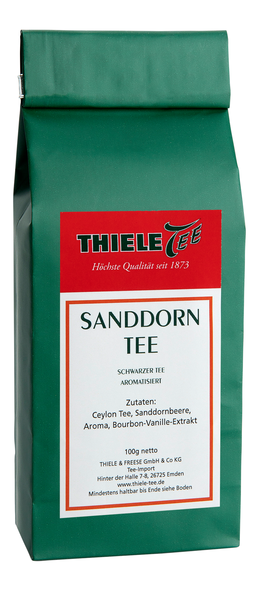 Schwarztee Sanddorn mit Vanille 100g