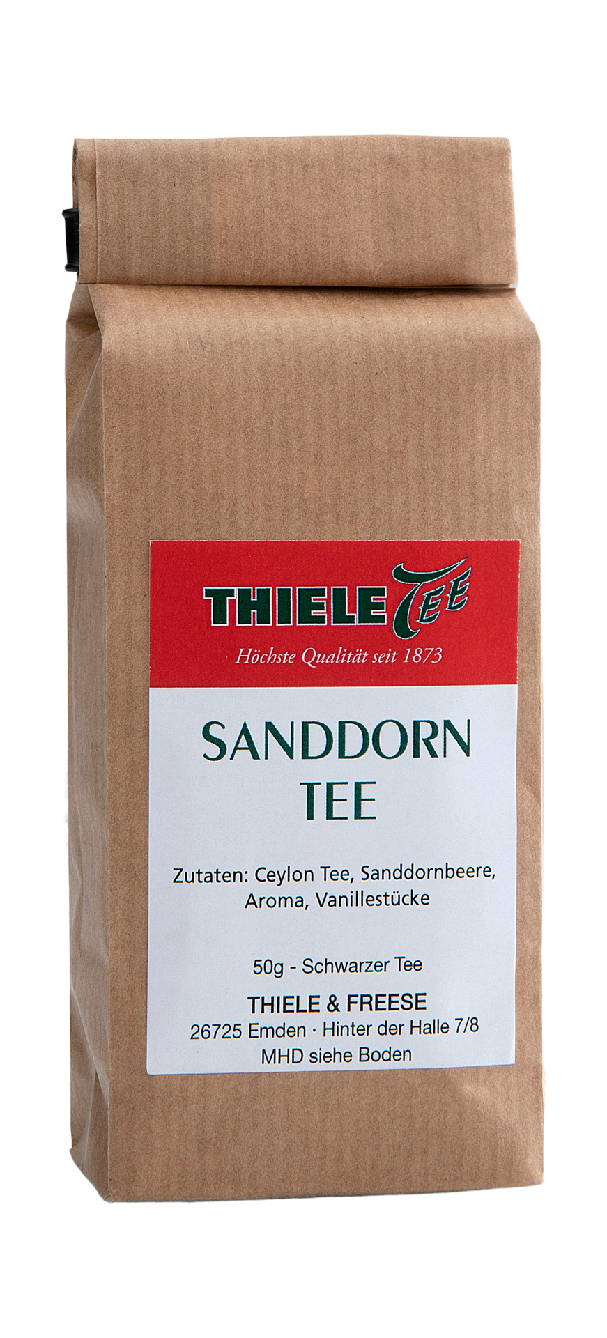 Schwarztee Sanddorn mit Vanille 50g