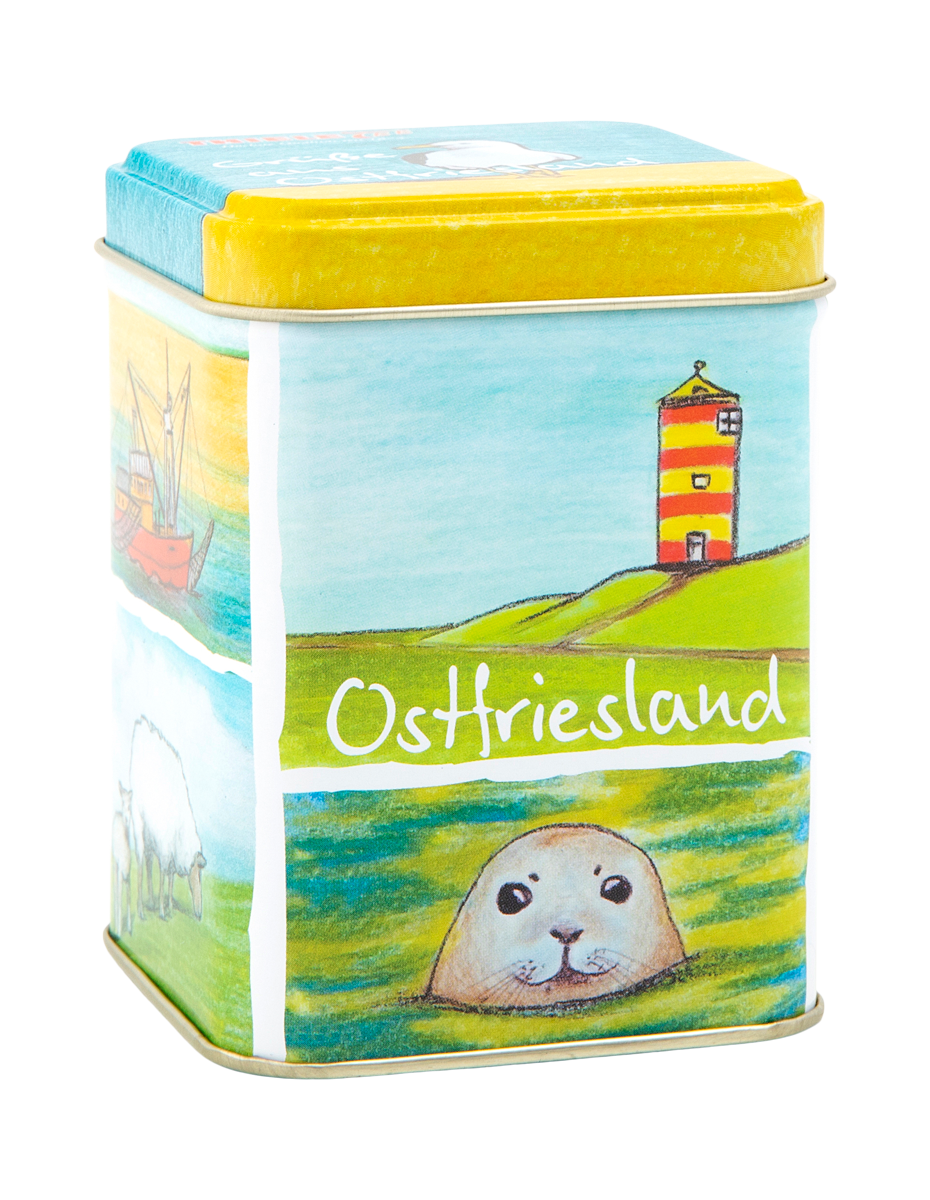 Teedose Grüße aus Ostfriesland 100g gefüllt